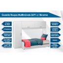 Ver imagem 2 de Guarda Roupa 3 Portas Aéreo C/ Bicama 2691 Branco - Multimóveis