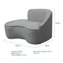 Ver imagem 5 de Kit Divã Recamier Orgânico Marrocos 150cm Lado Esquerdo e 2 Poltronas Amore Bouclé Cinza