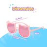 Oculos Sol Infantil Rosa Gatinho Protecao Uv Vintage + Case Menina Presente Qualidade Premium - 4