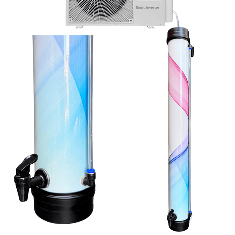 Dreno Coletor de Água P/ Ar Condicionado 8l 97cm Cor Vermelho e Azul