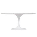Ver imagem 5 de Mesa de Jantar Saarinen Oval 198x122 Cm Mármore Carrara Base Branca