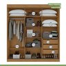 Conjunto de Guarda-roupa 3 Portas 3 Gavetas Saion Plus 1 Porta Glass e Cômoda 8 Gavetas Urban - 9