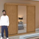 Ver imagem 6 de Conjunto de Guarda-roupa 3 Portas 3 Gavetas Saion Plus 1 Porta Glass e Cômoda 8 Gavetas Urban