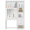 Ver imagem 2 de Penteadeira Camarim 136cm com Espelho e LED Lumier Branco Z17 - Mpozenato