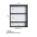 Ver imagem 7 de Armário Espelheira para Banheiro com 2 Portas e Iluminação Led