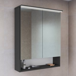 Armário Espelheira para Banheiro com 2 Portas e Iluminação Led