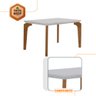 Conjunto Sala de Jantar Mesa Liz 120cm com Vidro Canto Reto e 4 Cadeiras Athenas Moderna - 5