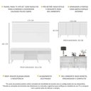 Ver imagem 3 de Conjunto Sala de Estar Rack + Painel TV 65" e Aparador Retrô Sofia Multimóveis Branco