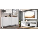 Ver imagem 2 de Conjunto Sala de Estar Rack + Painel TV 65" e Aparador Retrô Sofia Multimóveis Branco