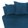 Namoradeira Sofá 2 Lugares Yara Orgânica Bouclé Azul Marinho - 7