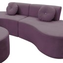 Ver mais imagens de Sofá Modular Orgânico Monterrey 260cm + Puff Veludo Rosê