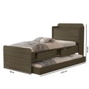Ver imagem 3 de Cama Solteiro com Baú e Cama Auxiliar Tamires Marrom/Castanho
