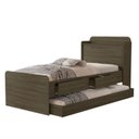 Ver imagem 2 de Cama Solteiro com Baú e Cama Auxiliar Tamires Marrom/Castanho