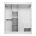 Ver imagem 4 de Guarda-Roupa 3 Portas com Espelho Saint Germain Branco