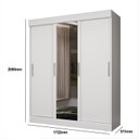 Ver imagem 3 de Guarda-Roupa 3 Portas com Espelho Saint Germain Branco