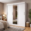 Ver imagem 1 de Guarda-Roupa 3 Portas com Espelho Saint Germain Branco