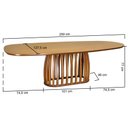 Ver imagem 2 de Mesa de Jantar Armonia Tampo Orgânico Base Retangular - Amêndoa - Tampo Orgânico 250x127,5cm