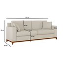 Ver imagem 3 de Sofá Living Vintage 3 Lugares 220cm em Boucle Slim