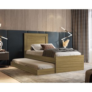 Bicama Solteiro Luara com Cama Auxiliar - Freijó