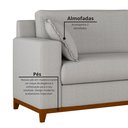 Ver imagem 5 de Sofá Living Vintage 3 Lugares 220cm em Boucle Slim