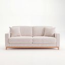 Ver imagem 2 de Sofá Living Vintage 3 Lugares 200cm em Boucle Slim Bege