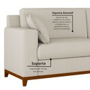 Ver imagem 6 de Sofá Living Vintage 3 Lugares 200cm em Boucle Slim