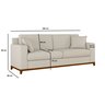 Sofá Living Vintage 3 Lugares 200cm em Boucle Slim - 3
