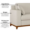 Ver imagem 4 de Sofá Living Vintage 3 Lugares 200cm em Boucle Slim
