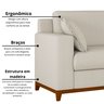 Sofá Living Vintage 3 Lugares 200cm em Boucle Slim - 4