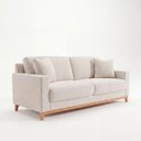 Ver imagem 4 de Sofá Living Vintage 3 Lugares 200cm em Boucle Slim Bege