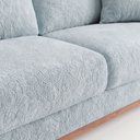 Ver imagem 5 de Sofá Living Vintage 3 Lugares 200cm em Boucle Slim Azul Bebê