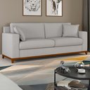 Ver imagem 4 de Sofá Living Vintage 3 Lugares 200cm em Boucle Slim