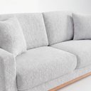 Ver imagem 5 de Sofá Living Vintage 3 Lugares 200cm em Boucle Slim Cinza Claro