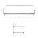 Ver imagem 3 de Sofá Living Vintage 3 Lugares 200cm em Boucle Slim