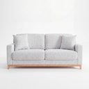 Ver imagem 4 de Sofá Living Vintage 3 Lugares 200cm em Boucle Slim Cinza Claro