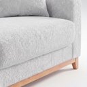Ver imagem 6 de Sofá Living Vintage 3 Lugares 200cm em Boucle Slim Cinza Claro