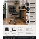 Ver imagem 7 de Kit 3 Cadeiras Office Gomos Secretária Couro Sintético Base Giratória com Regulagem de Altura
