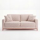 Ver imagem 2 de Sofá Living Vintage 3 Lugares 200cm em Boucle Slim Marrom Avelã