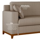 Ver imagem 5 de Sofá Living Vintage 3 Lugares 200cm em Boucle Slim