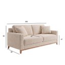 Ver imagem 3 de Sofá Living Vintage 3 Lugares 200cm em Boucle Slim Marrom Avelã