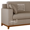 Sofá Living Vintage 3 Lugares 200cm em Boucle Slim - 6