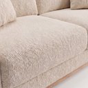 Ver imagem 5 de Sofá Living Vintage 3 Lugares 200cm em Boucle Slim Marrom Avelã