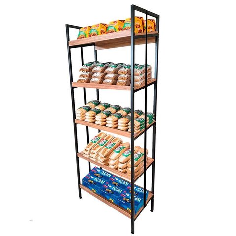 Expositor de Pães Display Multiuso Padaria