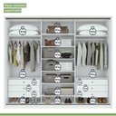 Ver mais imagens de Kit Quarto Casal 3 Peças com Guarda-Roupa Spazio Cômoda Urban e Cama Reali Branco