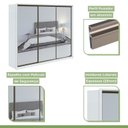 Ver imagem 3 de Kit Quarto Casal 3 Peças com Guarda-Roupa Spazio Cômoda Urban e Cama Reali Branco