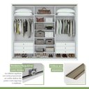 Ver imagem 6 de Kit Quarto Casal 3 Peças com Guarda-Roupa Spazio Cômoda Urban e Cama Reali Branco