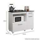 Ver imagem 5 de Balcão para Cooktop 5 Bocas 2 Pts 1 Gaveta Violeta Kaiki Móveis