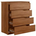 Ver imagem 5 de Cômoda Átria 4 Gavetas Nogueira Touch Demóbile - Demartêz