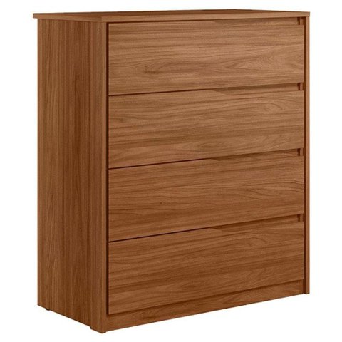 Cômoda Átria 4 Gavetas Nogueira Touch Demóbile - Demartêz