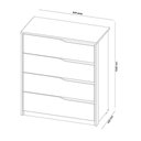 Ver imagem 4 de Cômoda Átria 4 Gavetas Nogueira Touch Demóbile - Demartêz